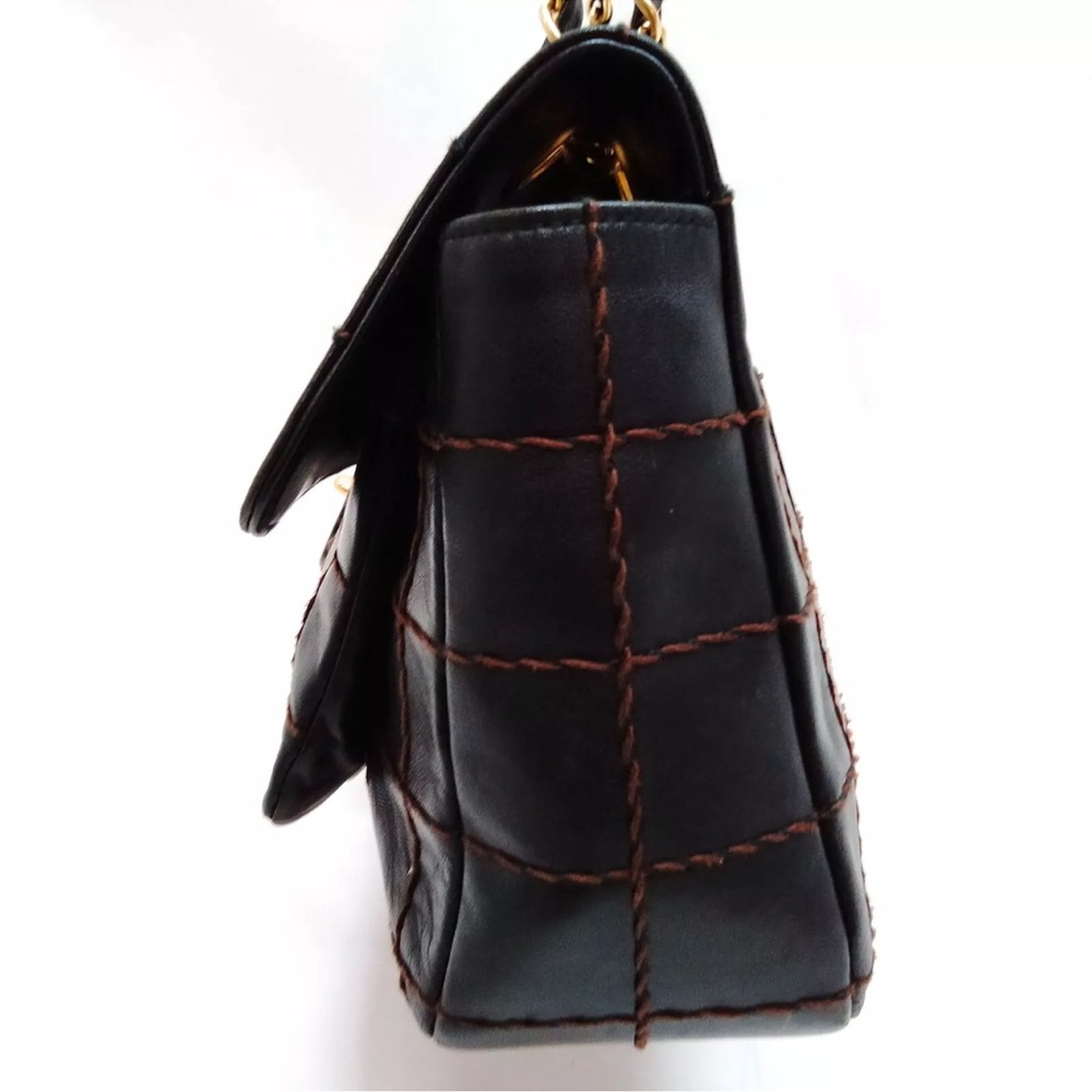 CHANEL CC Single Flap Chocolate Bar Logo Lambskin Chain Bag - Picture 5 of 13